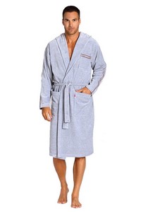 Bathrobe lampas male with hood m-2xl, De Lafense 425