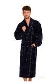 Twin frotte bathrobe male long with collar, 803, De Lafense