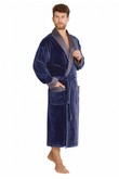 Bonjur bathrobe male long with collar, 773, De Lafense