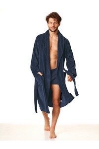 Male bathrobe long ciepy Key MGL 208 B22