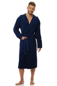 Bathrobe male baweniany with hood L&L 2104