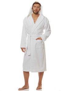 Bathrobe male baweniany with hood L&L 2104