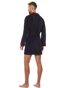 Bathrobe male welurowy short L&L 9101 BJ