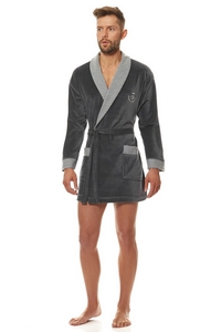 Bathrobe male welurowy short L&L 9101 BJ