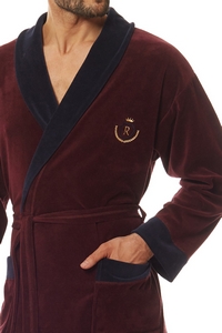 Bathrobe male welurowy short L&L 9101 BJ