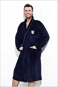 Borys bathrobe male krótki with collar, L&L