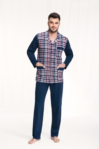 Pajamas men's long sleeves rozpinana 3xl-4xl, Luna 797