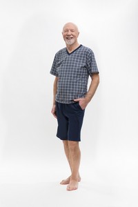 Michał pajamas men's short sleeve shorts, 400, Martel