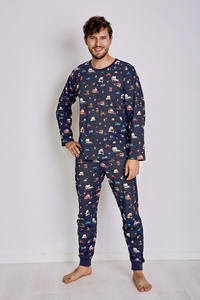 Pajamas witeczna men's long Taro Mikoaj 2840